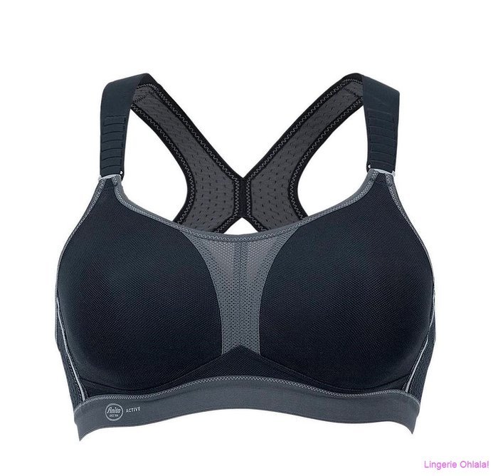 Anita Active Dynamix star Sport BH (Zwart/Antraciet)