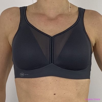 Anita Air Control Sports Bra, ANTHRACITE