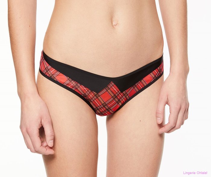 Chantelle X Singuliere String (Tartan Black)