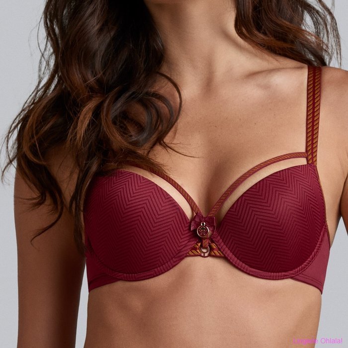 marlies dekkers Space Odyssey Rhubarb-Gold Push up Bra in Rhubarb