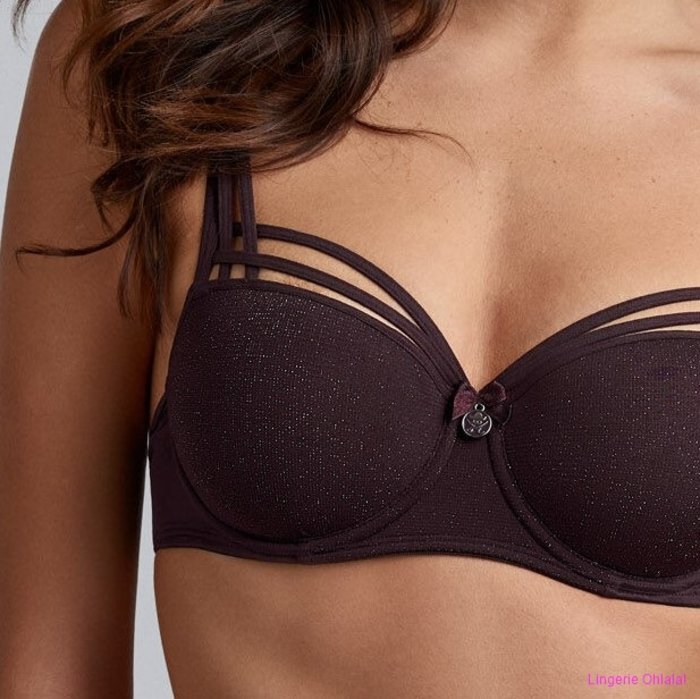 Marlies Dekkers Dame de paris Voorgevormde BH (Aubergine and Silver)