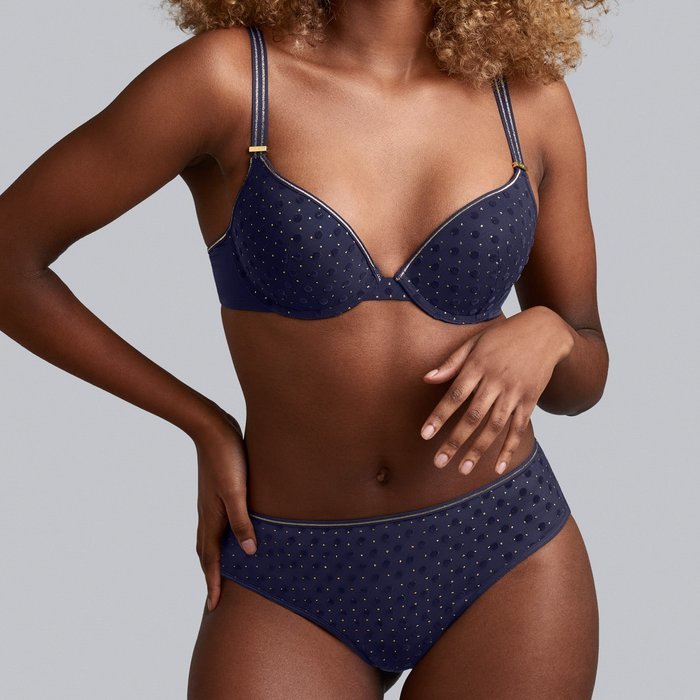 Marlies Dekkers Petit point Voorgevormde BH (Evening blue and gold)