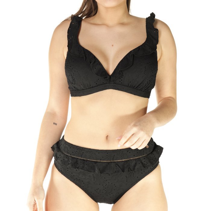 Beachlife Black embroidery Bikini (Black)