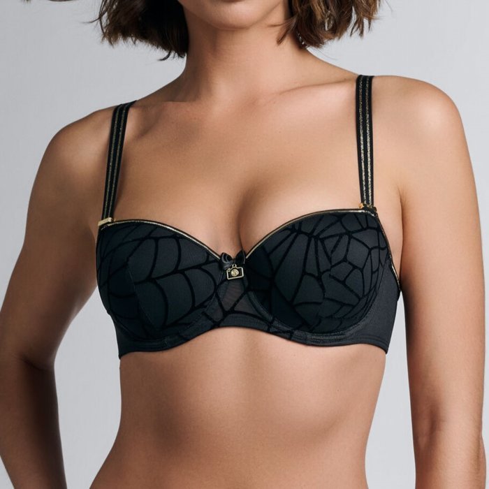 Marlies Dekkers The adventuress Voorgevormde BH (Black gold lurex)