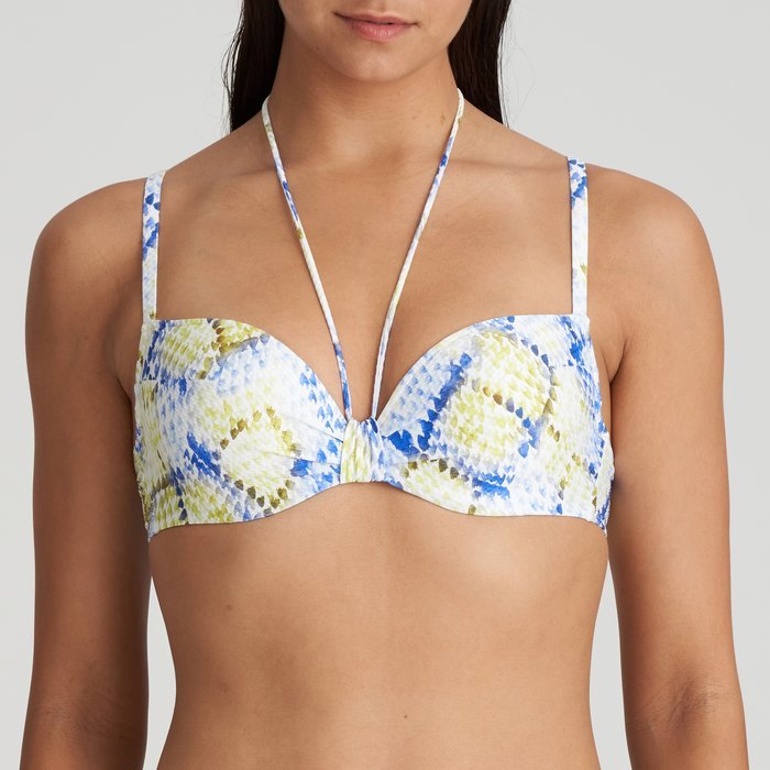 Marie Jo Swim Lundey Bikini Top (Lime Snake)