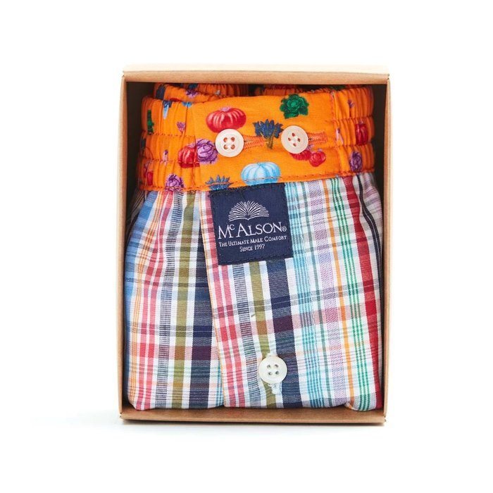 MC Alson Boxermen Boxershort (Checkered multicolor orange)