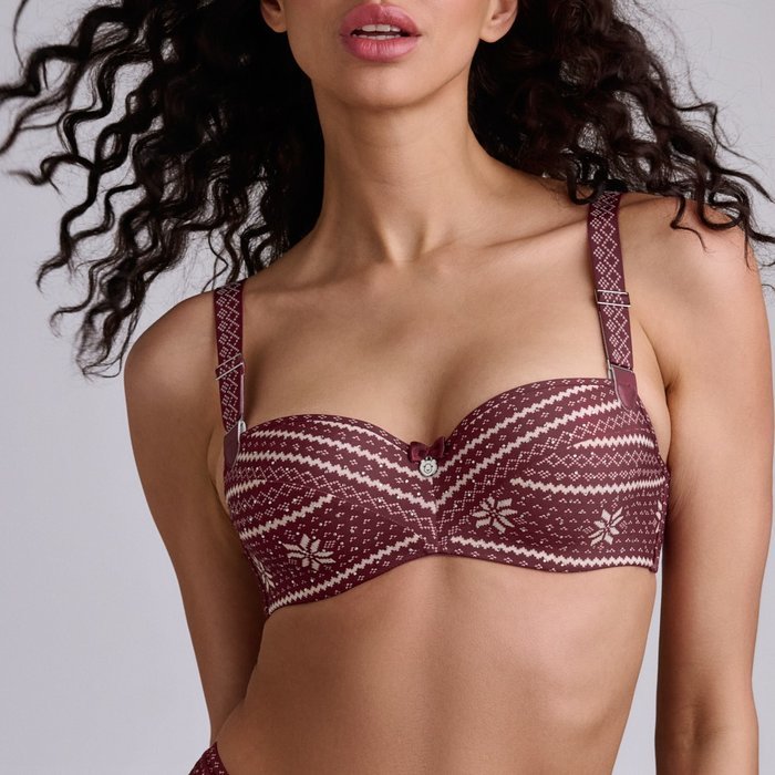 Marlies Dekkers Polaris Voorgevormde BH (Cabernet red and ivory)