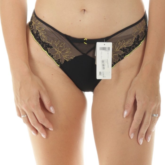 Chantelle Pulp Spice Slip (Black/Yellow)